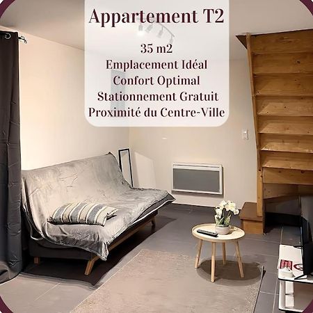 Appartement 2 Pieces Rdc En Duplex Vue Cour Parking Gratuit A 20Metres Roanne Dış mekan fotoğraf